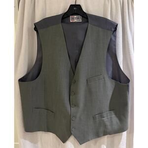 Eddie Domani Men's Vest Light Gray 52 Reg Lined NWD